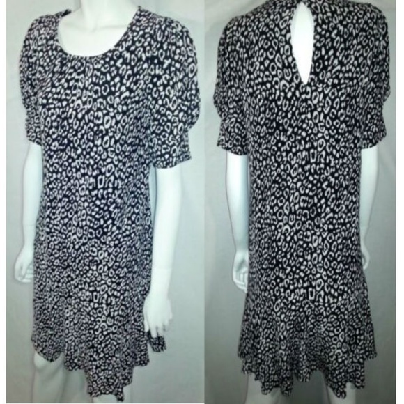 JOIE Angeni Leopard Print Puff Sleeve Dress XS - Picture 6 of 7